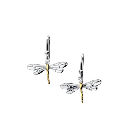 Silver Origins Dragonfly Drop Earrings