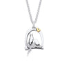 Linda MacDonald Silver and 9ct Gold Pony and Girl Necklace EPONY | H&H