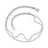 Angel Whisperer Silver Double Anklet ERF-LILTWIN-BICOR