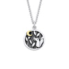 Linda MacDonald Sterling Silver and 9ct Yellow Gold Enchanted Tales Fox and Moon Necklace ETFM