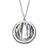 Linda MacDonald Silver and 9ct Yellow Gold Fox and the Moon Necklace EFOX1