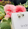 Linda MacDonald Silver and 9ct Gold Moon Stud Earrings Fox and the Moon SMOON | H&H