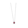 9ct White Gold Ruby and Diamond Pendant GP677R