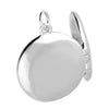 Sterling Silver Cubic Zirconia Round Locket and Chain