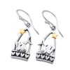 Linda MacDonald Silver and 9ct Gold Best Friends Earrings DSQ4 | H&H