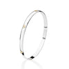 Linda MacDonald Hearts Silver and 9ct Gold Bangle With Love BAHWR6 | H&H