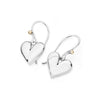 Linda MacDonald Heart Sterling Silver and 9ct Gold Earrings Forever Collection DVP