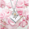 Linda MacDonald Heart And Daisy Sterling Silver and 9ct Gold Necklace Hearts And Flowers Collection EHF