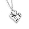 Linda MacDonald Two Hearts Sterling Silver and 9ct Gold Necklace ESDH | H&H