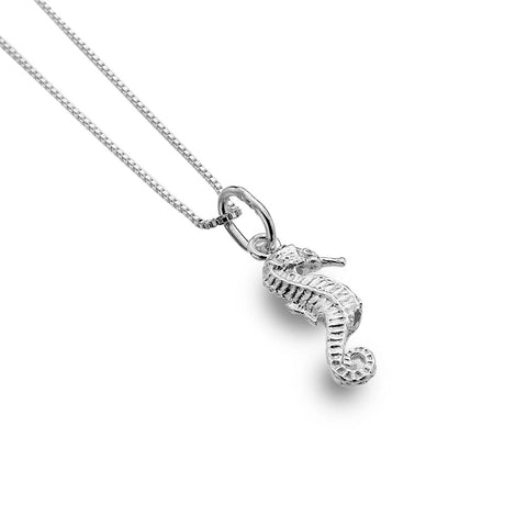 Silver Origins Seahorse Pendant with Chain