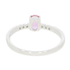 18ct White Gold Pink Sapphire and Diamond Ring