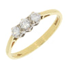 Pre Owned 18ct Yellow Gold Three Stone 0.35cts Diamond Ring | H&H