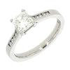 Palladium 1.05cts Solitaire Ring Princess Cut Diamond | H&H