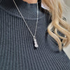 Sterling Silver Ladies Cubic Zirconia Triple Drop Pendant and Chain