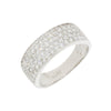 Ladies Sterling Silver Cubic Zirconia Pave Set Ring Size Q