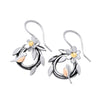 Linda MacDonald Silver and 9ct Gold Ruben The Robin Drop Earrings DRUBEN | H&H