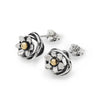 Linda MacDonald Silver and 9ct Gold Daisy Stud Earrings Scibblese SCRWD | H&H