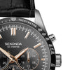 Sekonda Velocity Sports Chronograph Men's Strap Watch Black Dial 30017