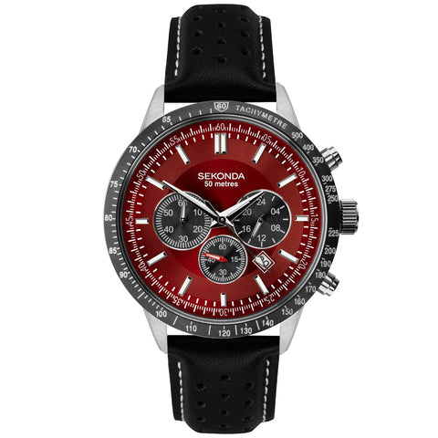 Sekonda Velocity Sports Chronograph Men's Watch Red Dial 1938