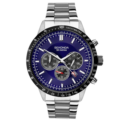 Sekonda Velocity Sports Chronograph Men's Watch Blue Dial 1970
