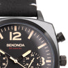 Sekonda Pilot Airborne Chronograph Black Strap Mens Watch 1991
