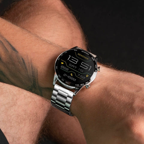 Sekonda Active Plus Smart Watch Silver Case Steel Bracelet 30177 | H&H 