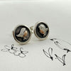 Linda MacDonald Sterling Silver and 9ct Rose Gold Enchanted Tales Robin Stud Earrings STRS