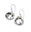 Linda MacDonald Silver and 9ct Gold Drop Earrings Into the Woods DIN4 | H&H