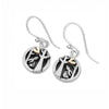 Linda MacDonald Woodland Sterling Silver and 9ct Gold Earrings Woodlands Collection DWS