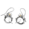 Linda MacDonald Sterling Silver and 9ct Gold Woven Earrings Entwined Collection DNTB