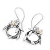 Linda MacDonald Woven Sterling Silver and Gold Earrings Entwined Collection DNTFS