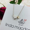 Linda MacDonald Dilver and 9ct Gold Heart Necklace You and Me EYM | H&H