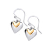 Linda MacDonald You and Me Silver Heart Drop Earrings DYM | H&H