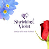 Shrieking Violet Real Flower Oval Silver Necklace MP65 | H&H Jewellers