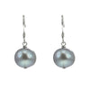 Lido Grey Freshwater Pearl Silver Drop Earrings 0263EG | H&H