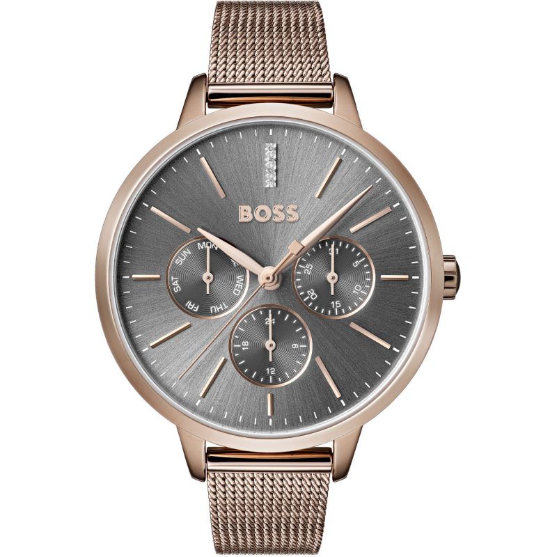 Hugo boss rose outlet gold watch womens