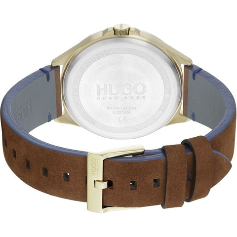 Hugo Brown Leather Strap Mens Watch 1530134