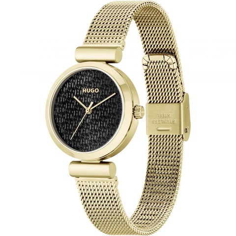 Hugo Yellow Gold Plated Ladies Watch 1540129