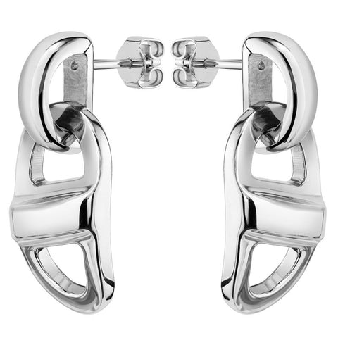 Boss Jewellery Stainless Steel Chain Link Ladies Earrings 1580139