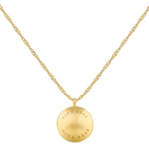 Hugo Boss Jewellery Ladies Gold Plated Medallion Necklace 1580157