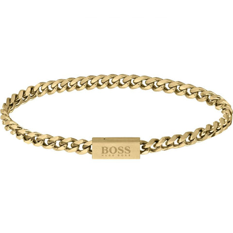 Boss Jewellery Yellow Gold Plated Mens Bracelet 1580172M