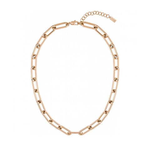 Boss Jewellery Ladies Rose Gold Plated Link Necklace 1580200