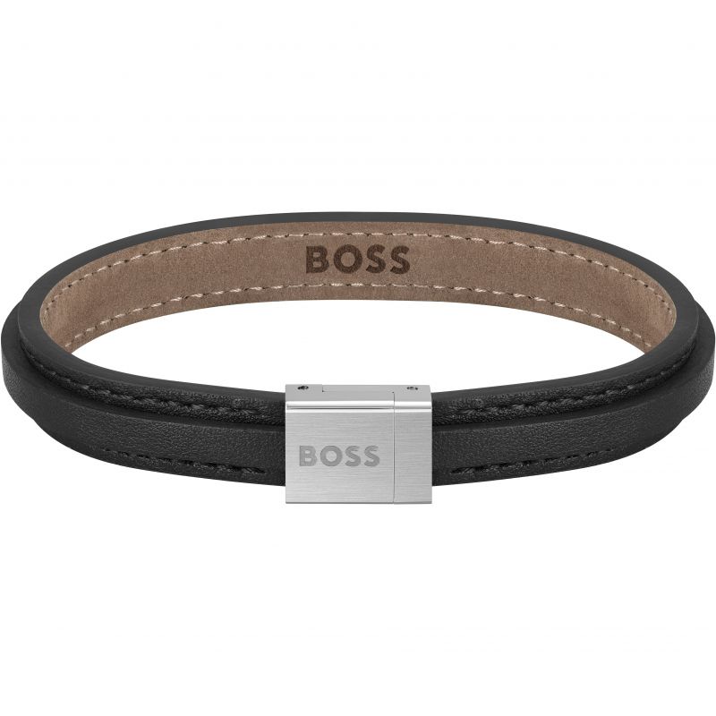 Boss leather clearance bracelet