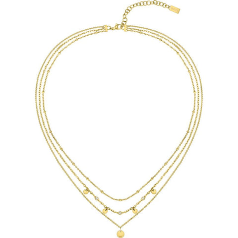 Hugo Boss Jewellery Ladies Gold Plated Layered Necklace 1580334