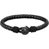 Boss Jewellery Mens Black Braided Leather Bracelet 1580468M