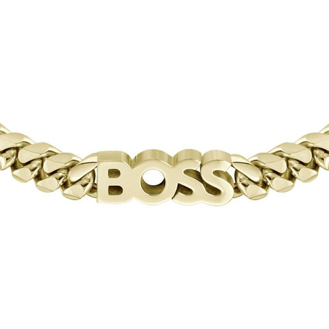 Boss Jewellery Mens Gold Plated Bracelet 1580505M