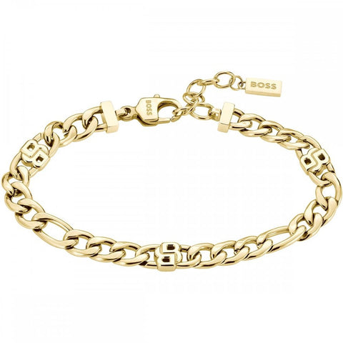 Boss Jewellery Ladies Double B Infinite Gold Plated Bracelet 1580635