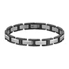 Boss Jewellery Nolan Black IP and Stainless Steel Mens Bracelet 1580794