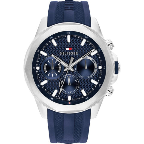 Tommy Hilfiger Silicone Strap Mens Day Date Watch 1710649