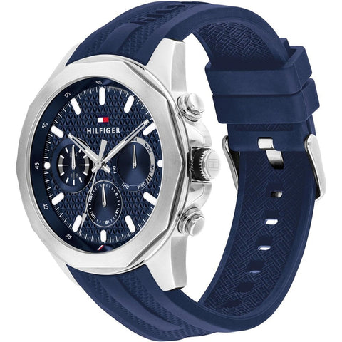 Tommy Hilfiger Silicone Strap Mens Day Date Watch 1710649
